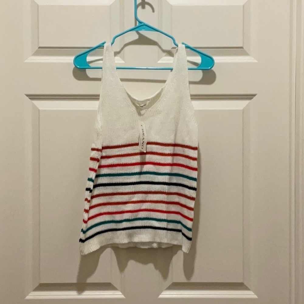 Stripped Sweater Tank Top